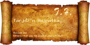 Tarján Hajnalka névjegykártya