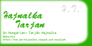 hajnalka tarjan business card